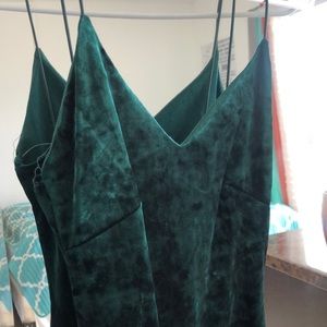 Revamped XS green dress suede